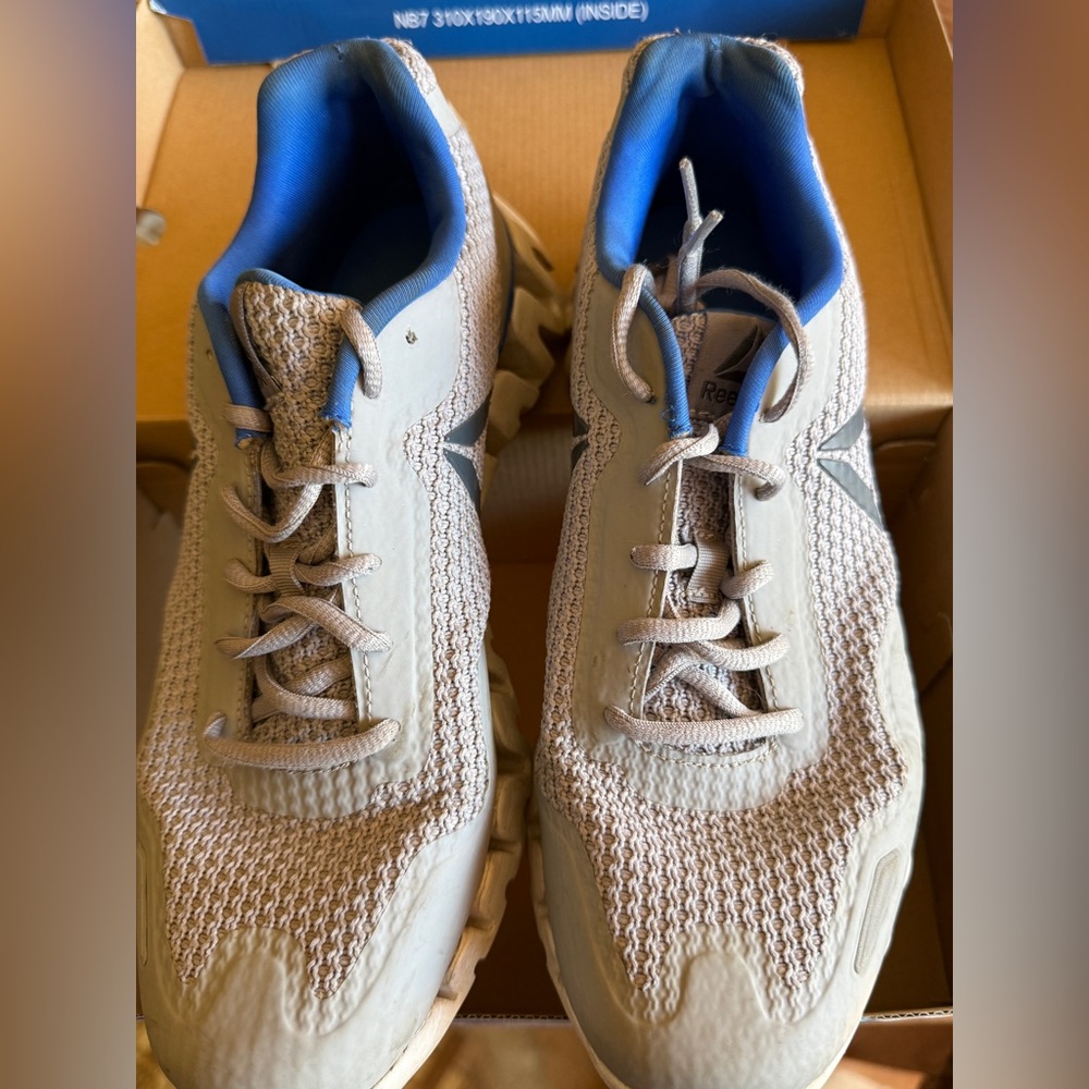 REEBOK Men's Zig Pulse Running Athletic Shoes Gray & Blue Size 8
